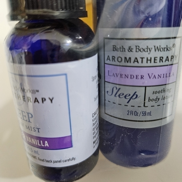 NEW RARE Bath & Body Works Aromatherapy Sleep Kit LAVENDER VANILLA 4 pc Set Mist - Picture 3 of 6